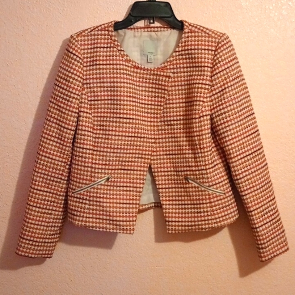 Halogen size Medium Blazer Colorful Open Front